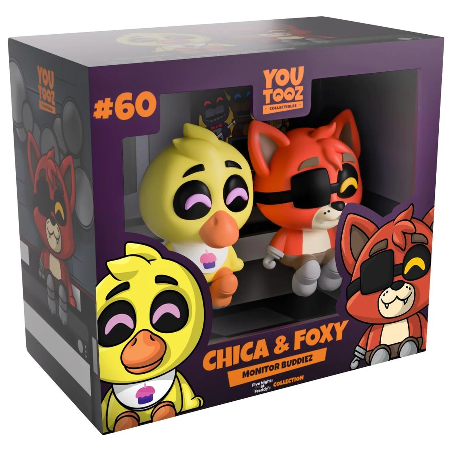 Five Nights at Freddy's Chica & Foxy Monitor Buddiez figurky 6 cm fotografii produktu