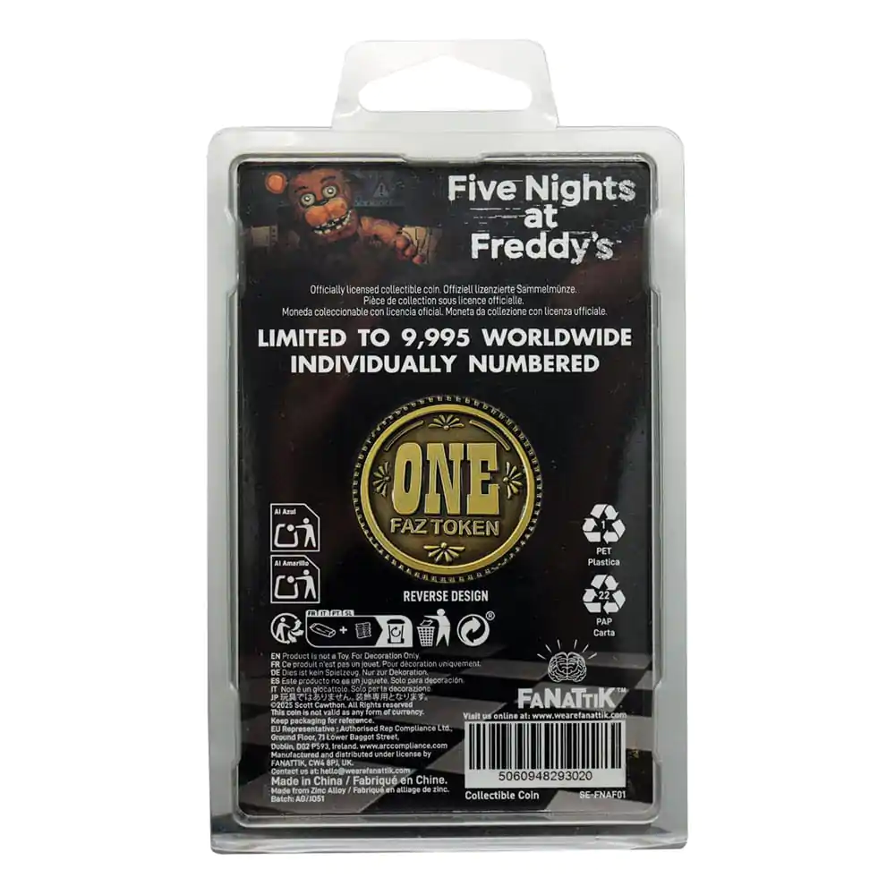 Sběratelská mince Five Nights at Freddy´s One Faz Token Limited Edition fotografii produktu