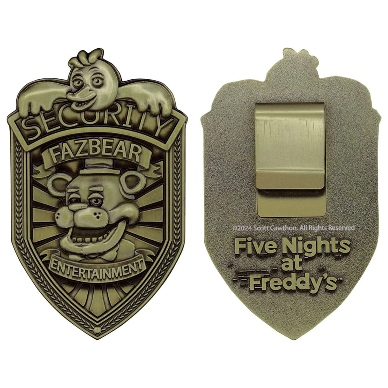 Five Nights at Freddy´s Replika Bezpečnostní Odznak Starověká Mosaz Edice fotografii produktu