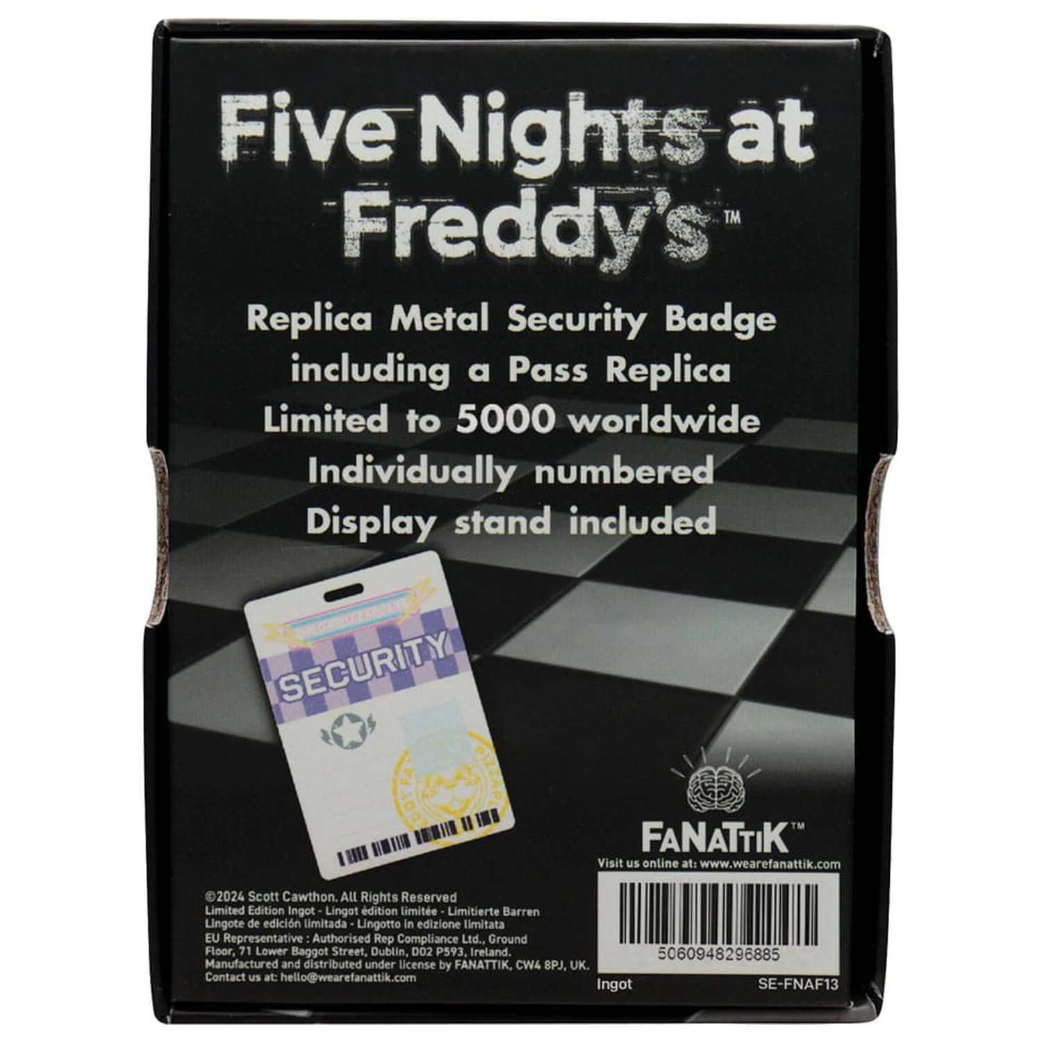 Five Nights at Freddy´s Replika Bezpečnostní Odznak Starověká Mosaz Edice fotografii produktu