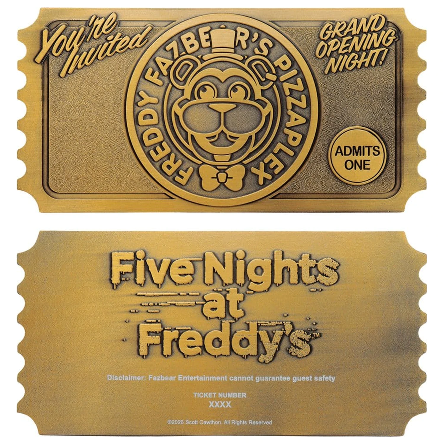 Five Nights at Freddy’s Replika Pizzaplex Lístek na úvodní večer Limitovaná edice fotografii produktu