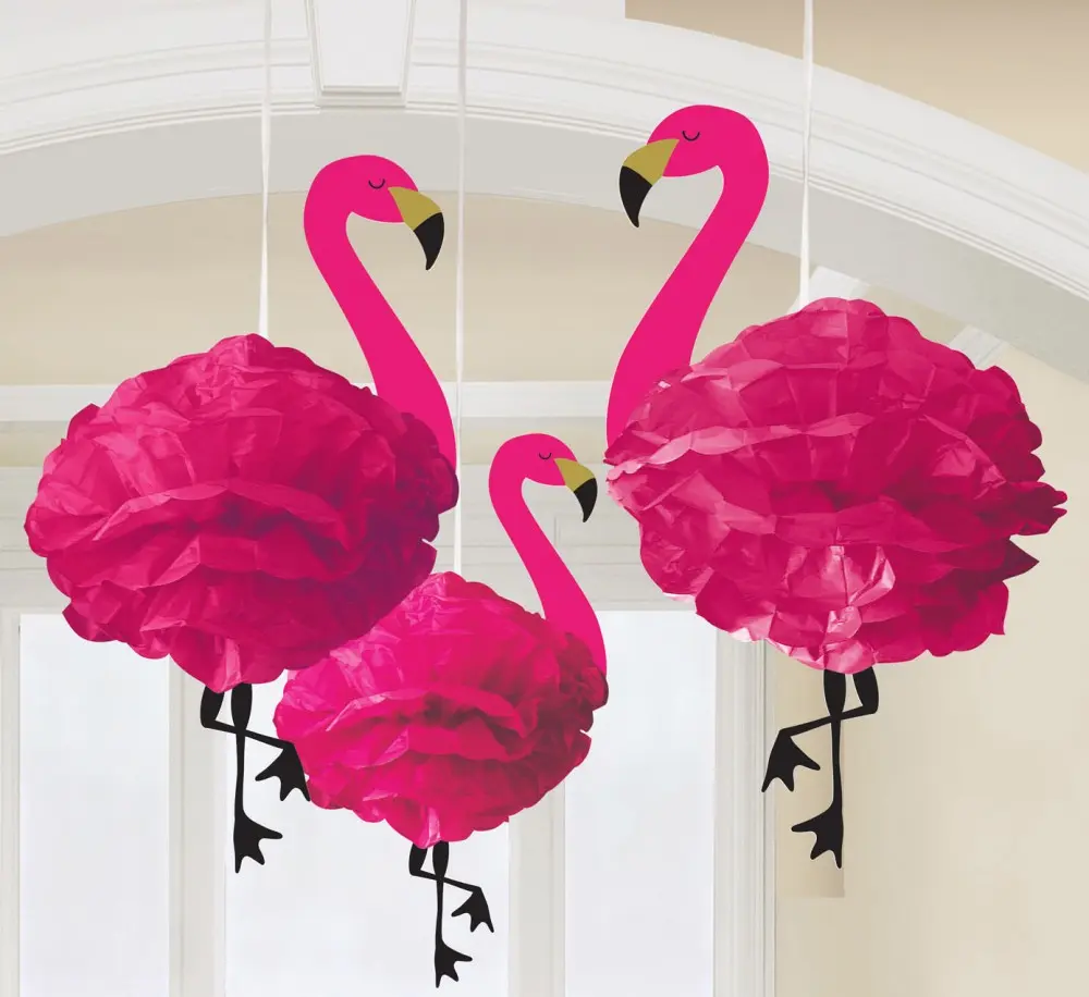 Flamingo Závěsná dekorace, sada 3 ks fotografii produktu
