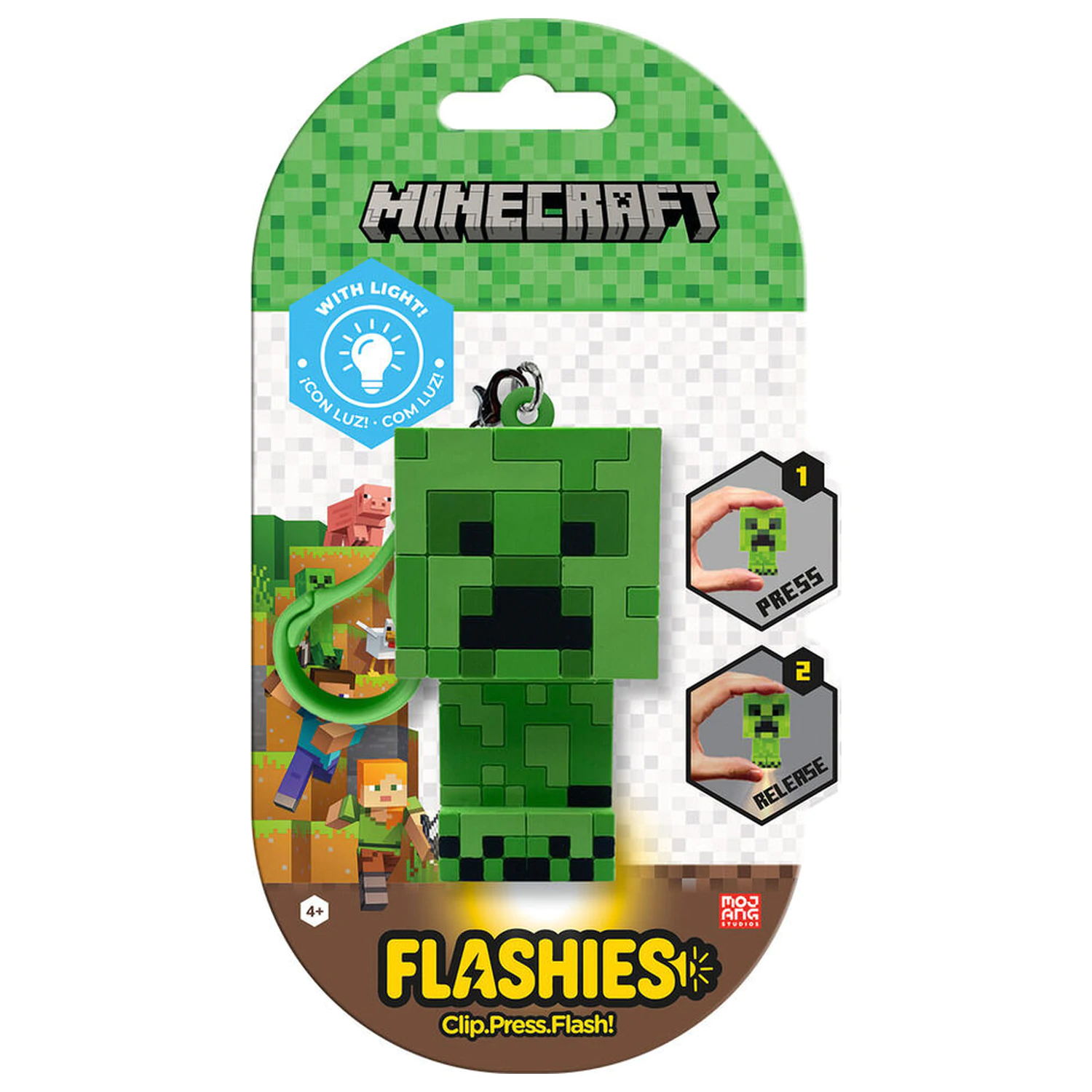 Flashies Minecraft 3D klíčenka s LED svítilnou fotografii produktu