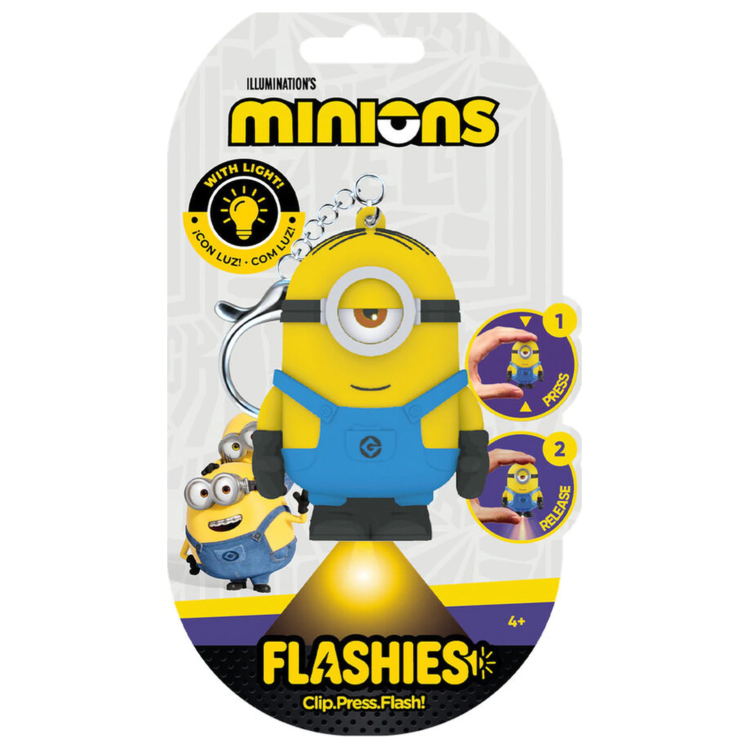 Flashies Minions 3D klíčenka s LED svítilnou fotografii produktu