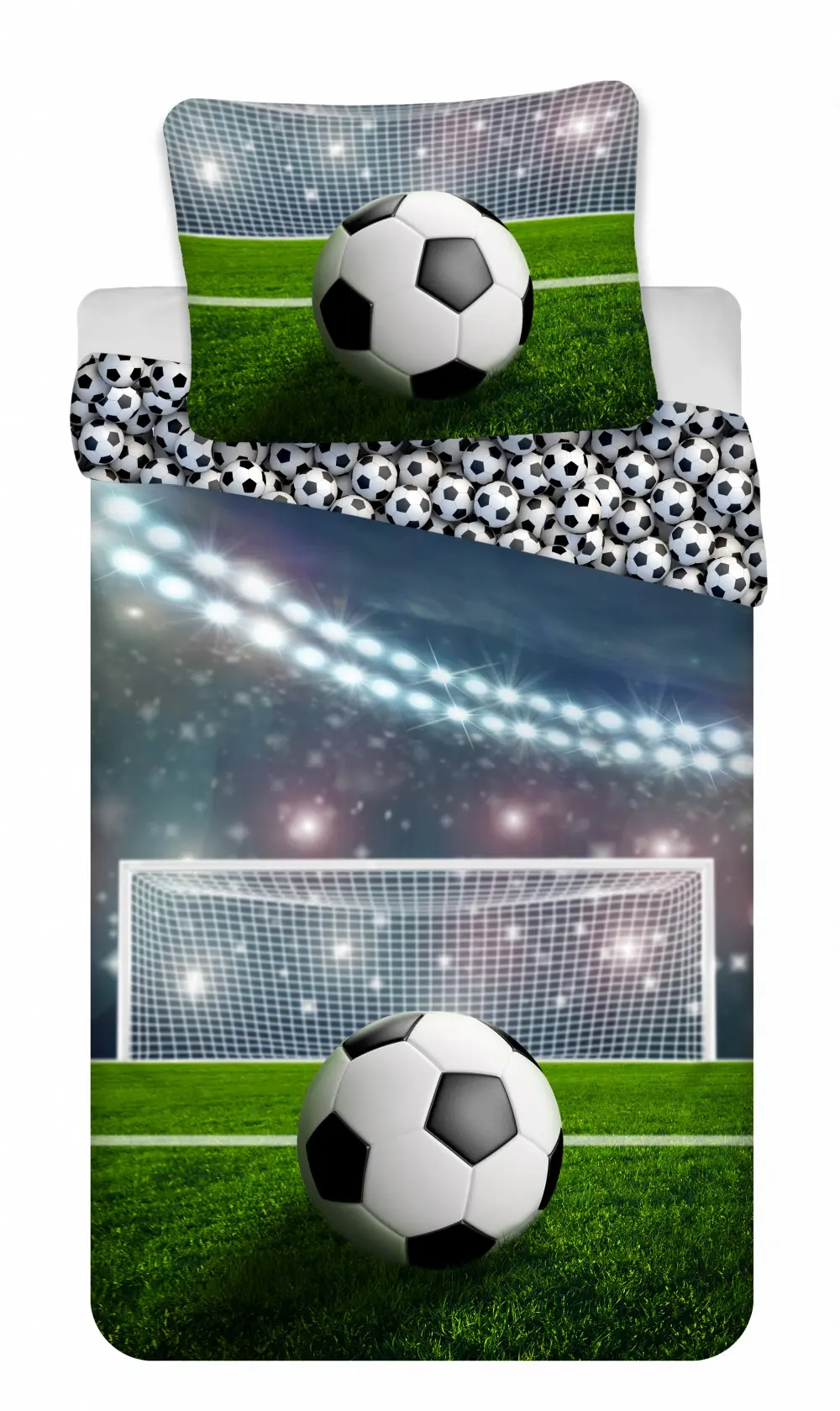 Football Povlečení na peřinu 140x200cm, povlak na polštář 70x90cm z mikrovlákna fotografii produktu