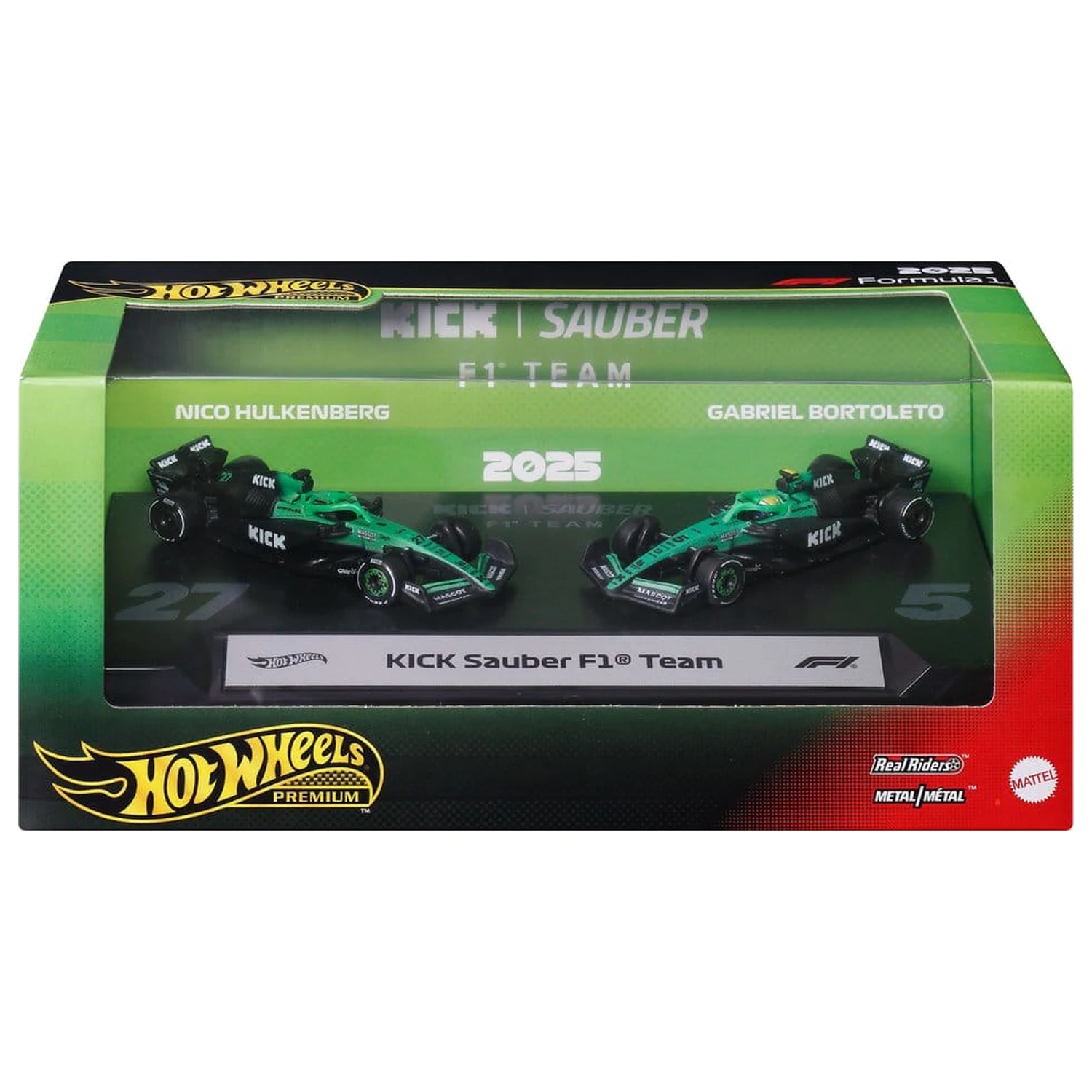 Formula 1 Hot Wheels Premium Die-Cast vozidla 2-balení 1/64 KICK Sauber Team fotografii produktu