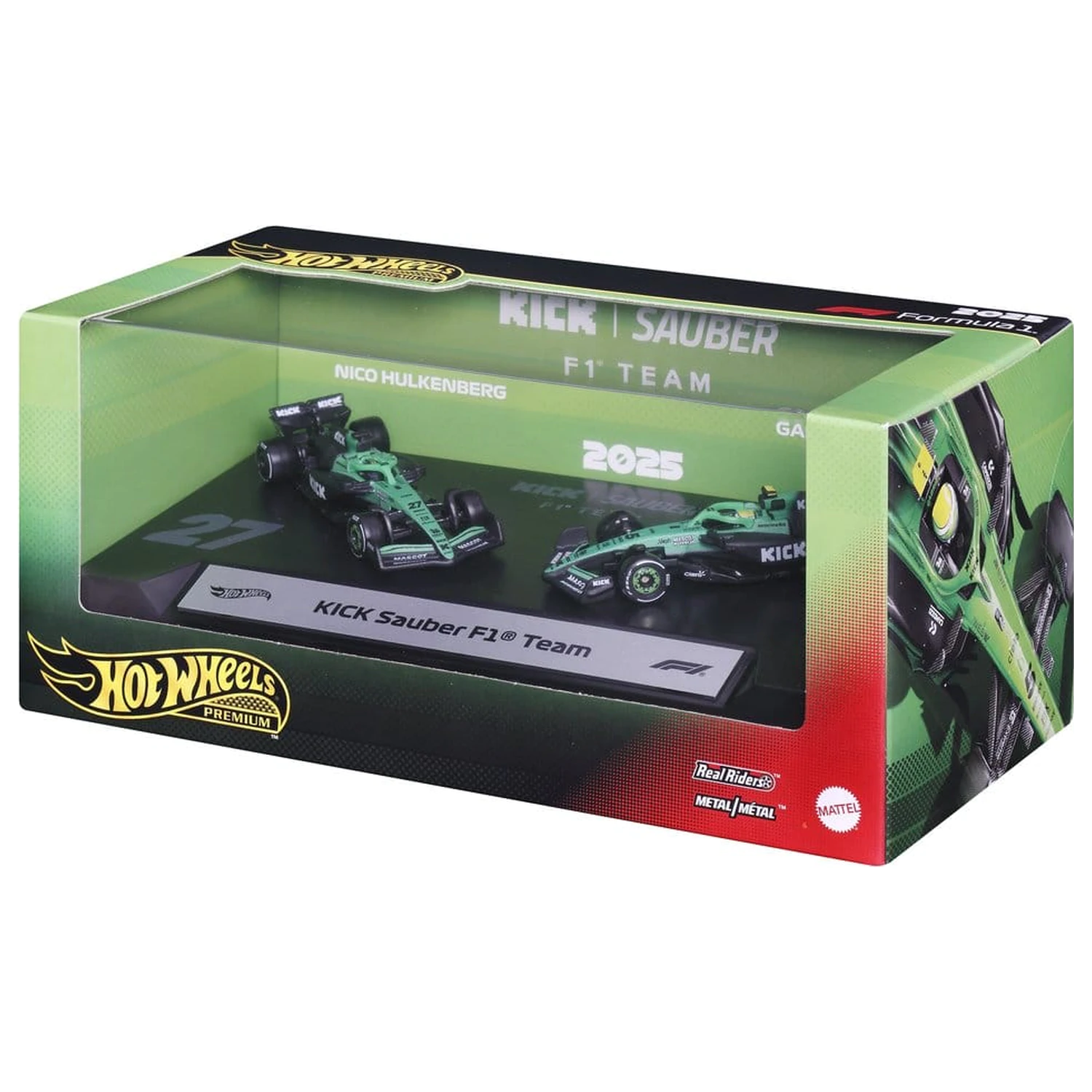 Formula 1 Hot Wheels Premium Die-Cast vozidla 2-balení 1/64 KICK Sauber Team fotografii produktu
