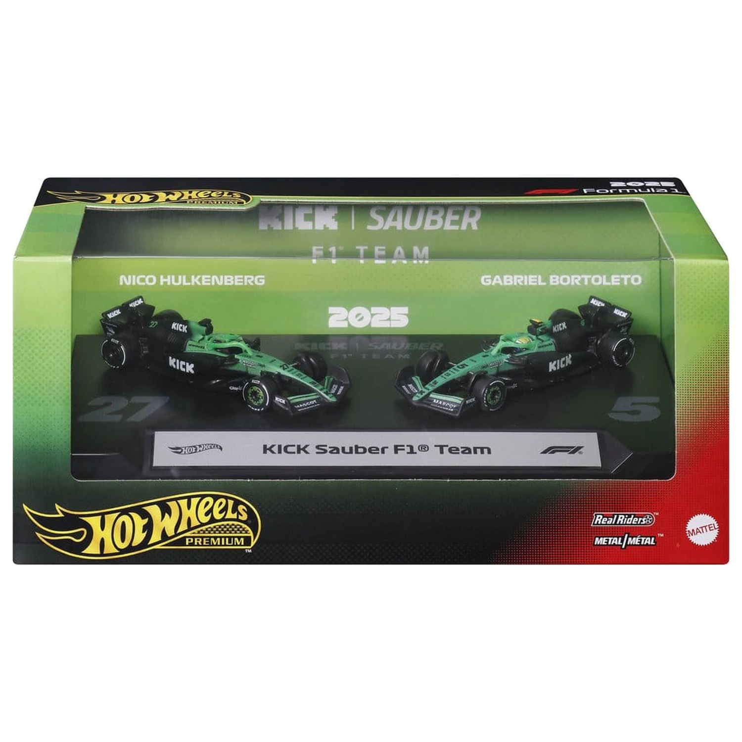 Formula 1 Hot Wheels Premium Die-Cast vozidla 2-balení 1/64 KICK Sauber Team fotografii produktu