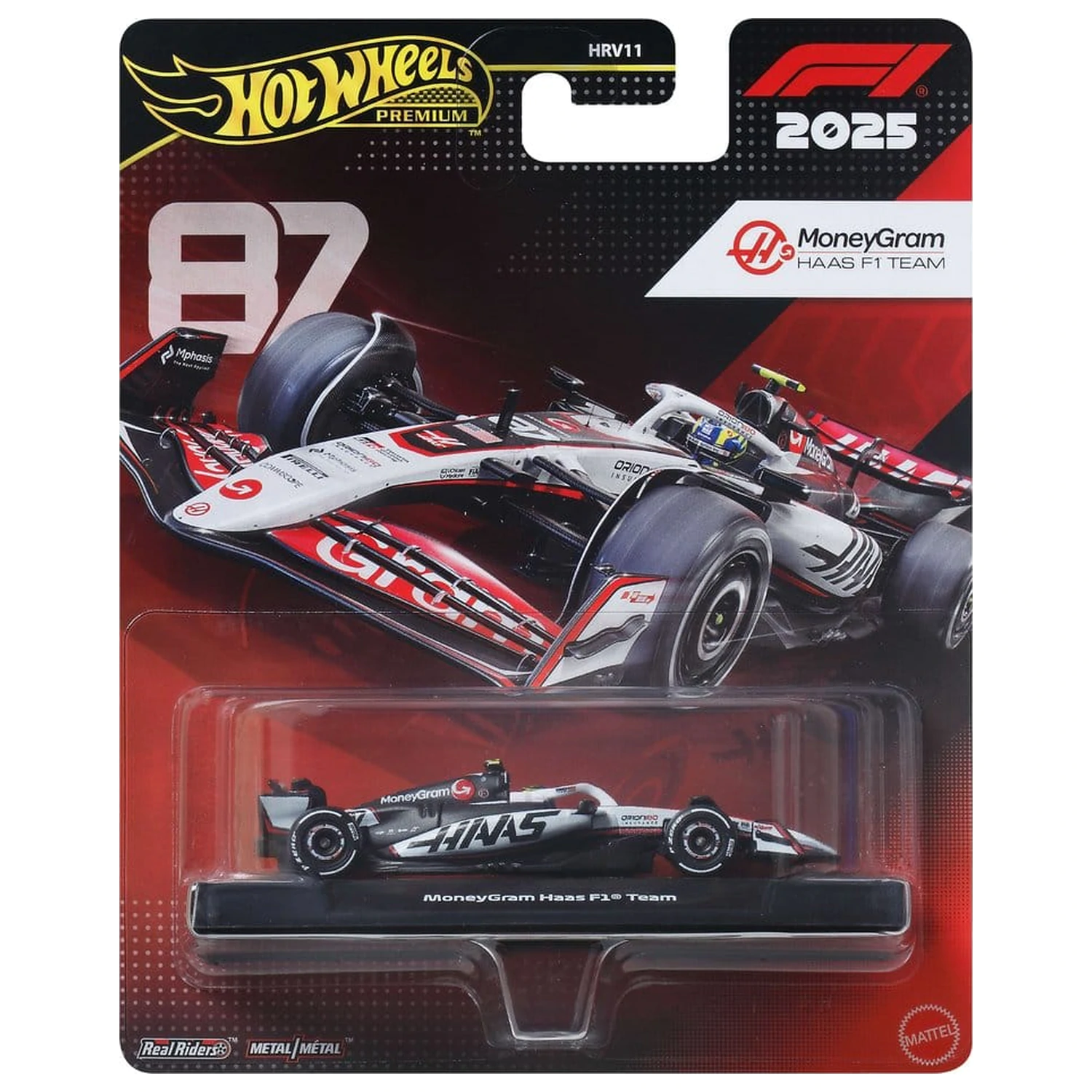 Formula 1 Hot Wheels Premium kovové vozidlo 1/64 MoneyGram Haas F1 Team fotografii produktu