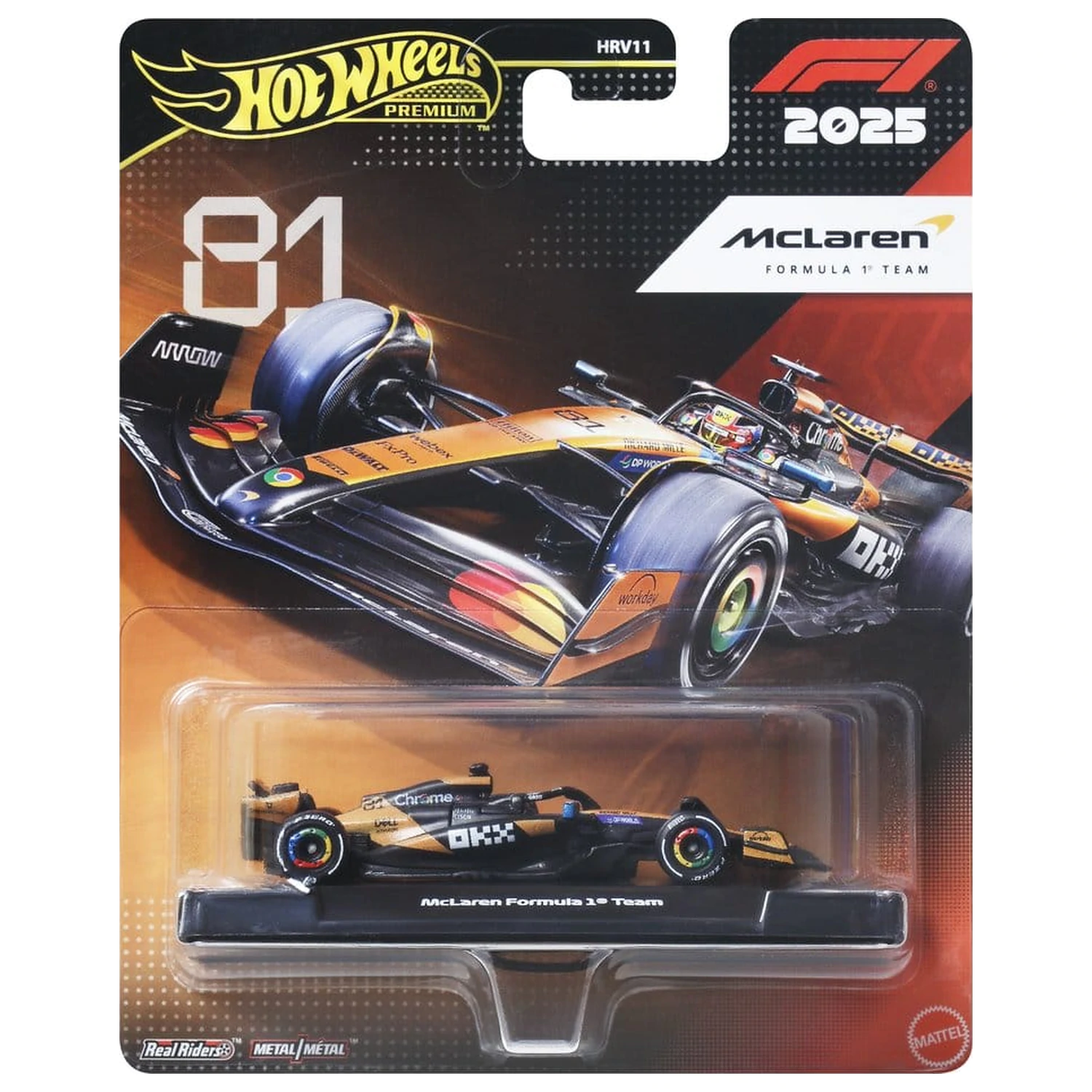 Formula 1 Hot Wheels Premium Die-Cast Vozidlo 1:64 Team McLaren: Driver 1 fotografii produktu