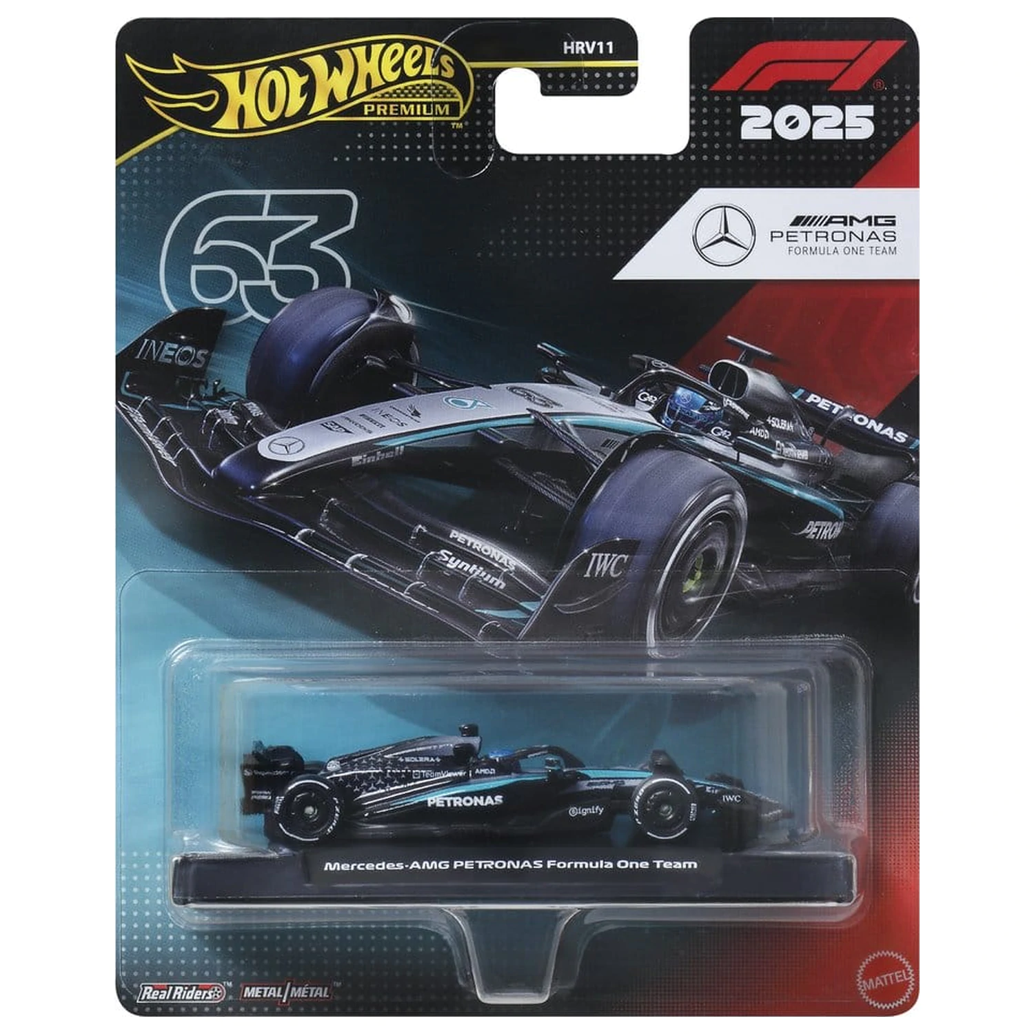Formula 1 Hot Wheels Premium Die-Cast vozidlo 1:64 Team Mercedes Benz: Driver 1 fotografii produktu