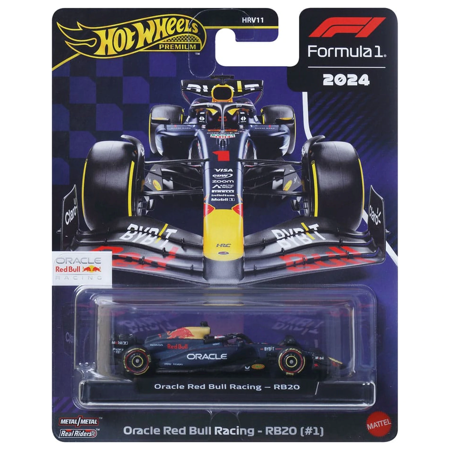 Formula 1 Hot Wheels Premium kovový model vozidla 1/64 Oracle Red Bull Racing RB20 (#1) (Max Verstappen 2024) fotografii produktu