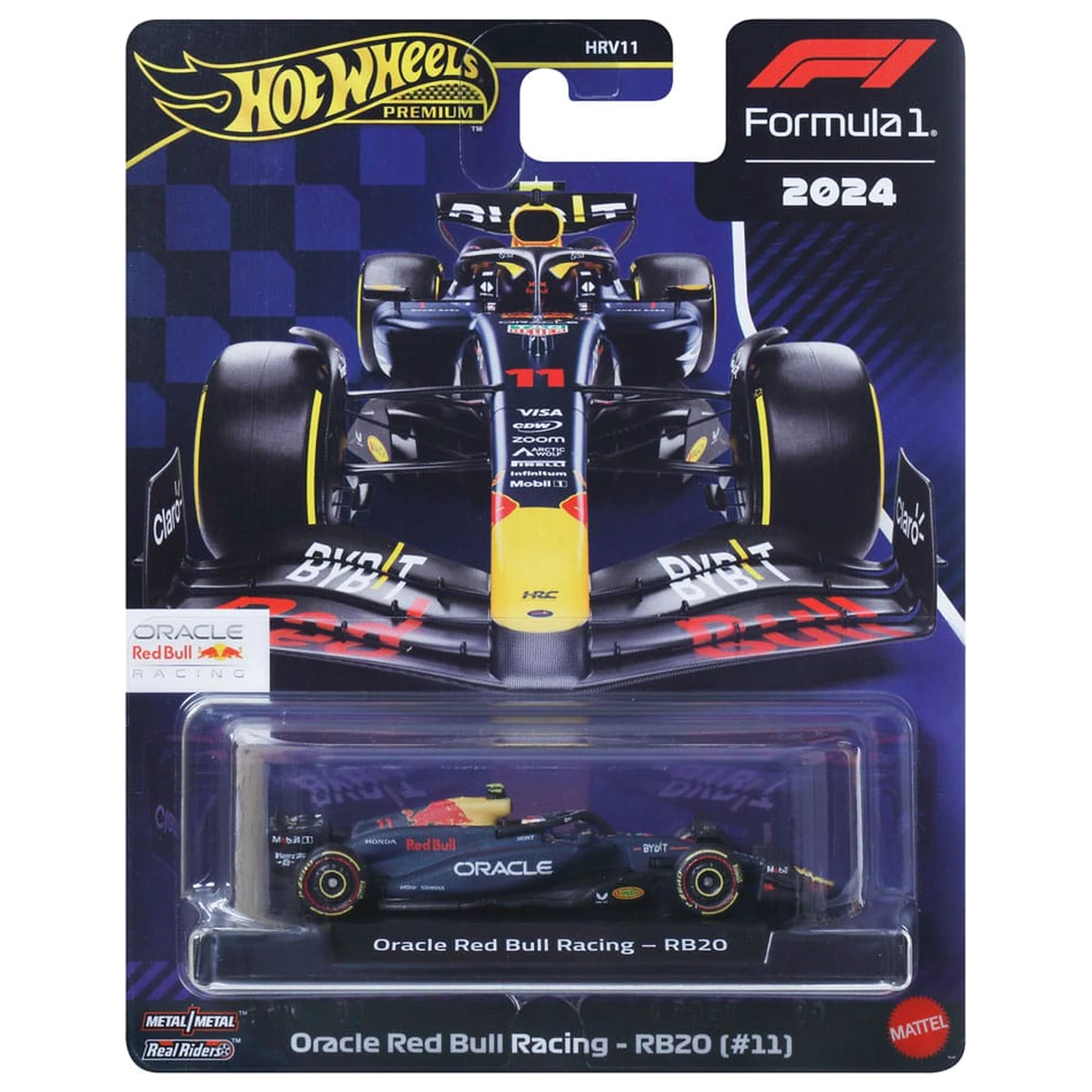 Formula 1 Hot Wheels Premium Kovové autíčko 1/64 Oracle Red Bull Racing RB20 (#11) (Sergio Perez 2024) fotografii produktu