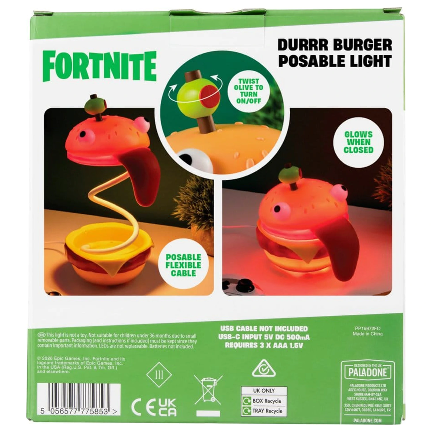 Fortnite Light Durrr Burger polohovatelný 30 cm fotografii produktu