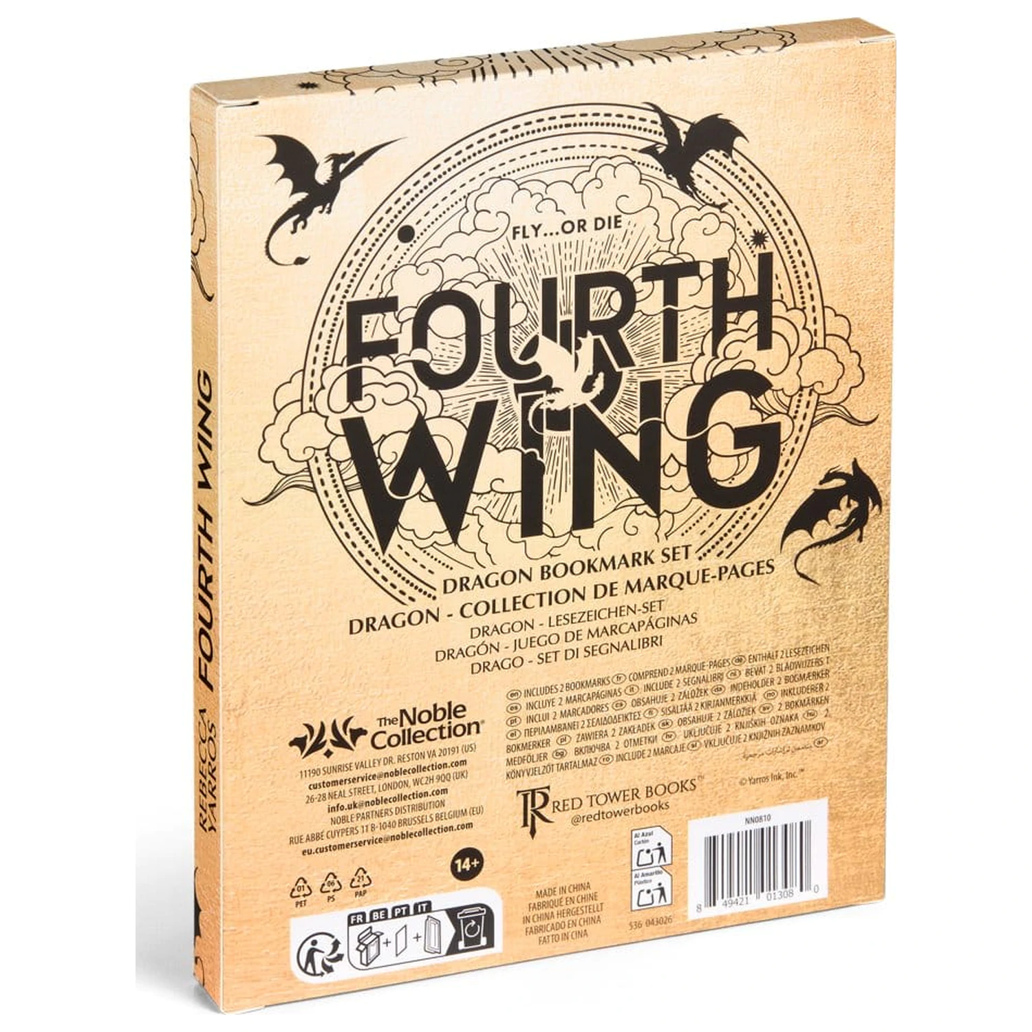 Fourth Wing záložky 2 balení Dračí 15 cm fotografii produktu