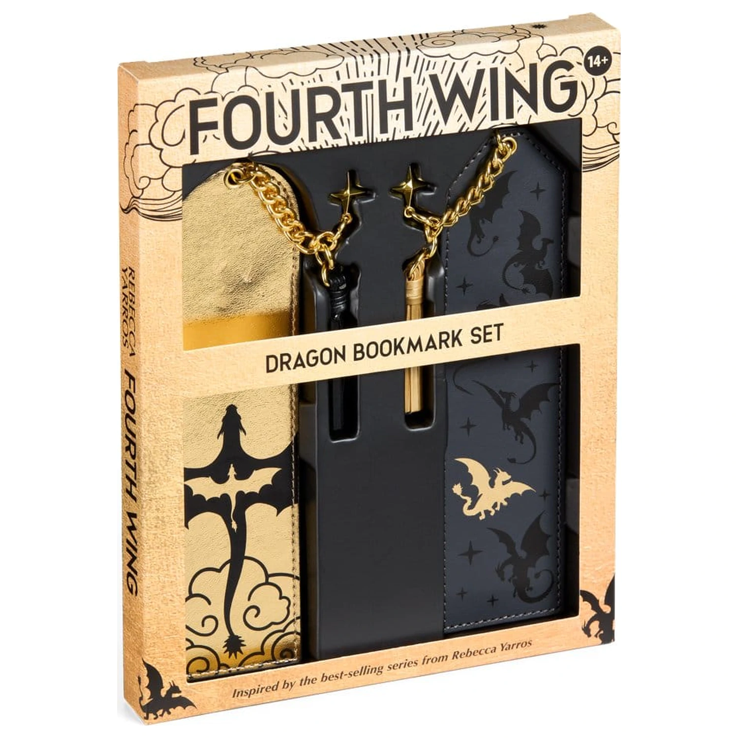 Fourth Wing záložky 2 balení Dračí 15 cm fotografii produktu