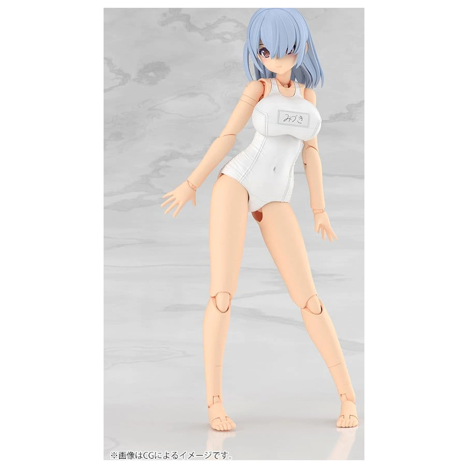 Frame Arms Girl Plastic Model Kit Mizuki School Swimsuits White Ver. 16 cm fotografii produktu