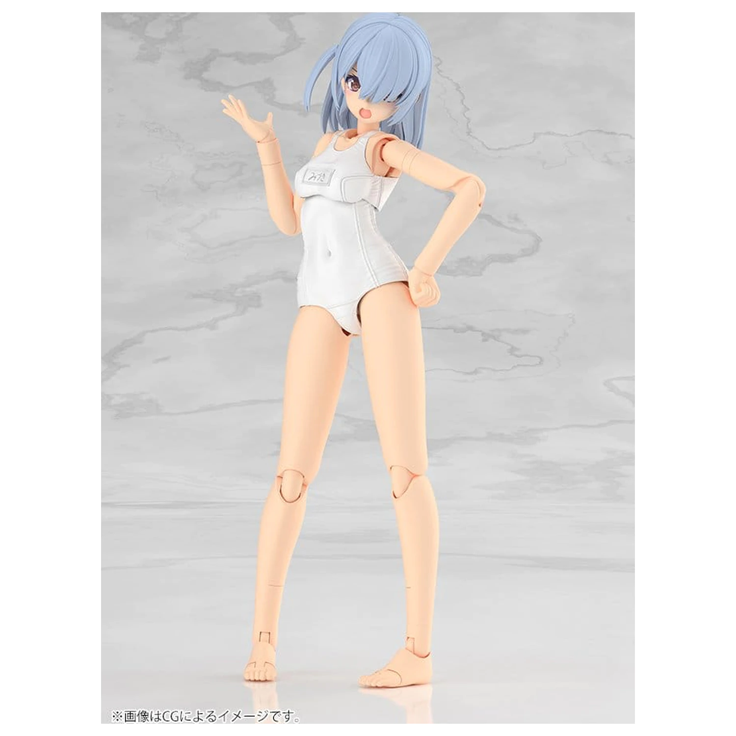 Frame Arms Girl Plastic Model Kit Mizuki School Swimsuits White Ver. 16 cm fotografii produktu