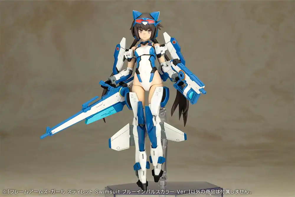 Frame Arms Girl Plastová stavebnice modelu Stylet Swimsuit Blue Impulse Color Ver. 16 cm fotografii produktu