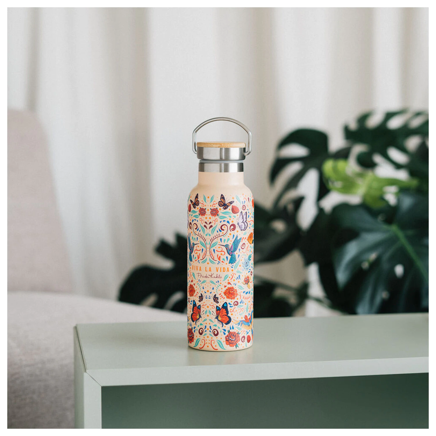 Frida Kahlo Long Live Life nerezová láhev 500 ml fotografii produktu