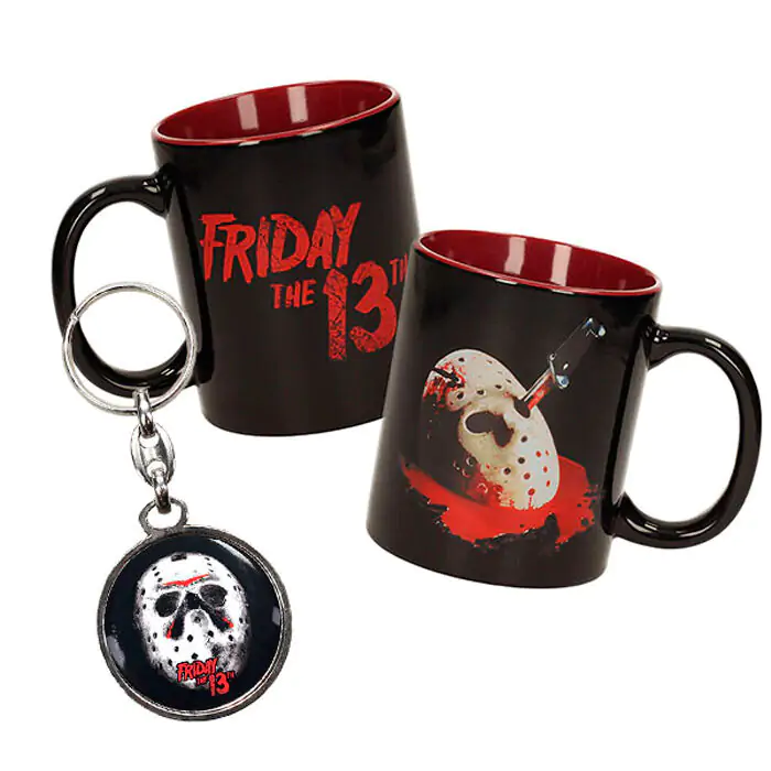 Hrnek a kovová klíčenka Friday the 13th fotografii produktu
