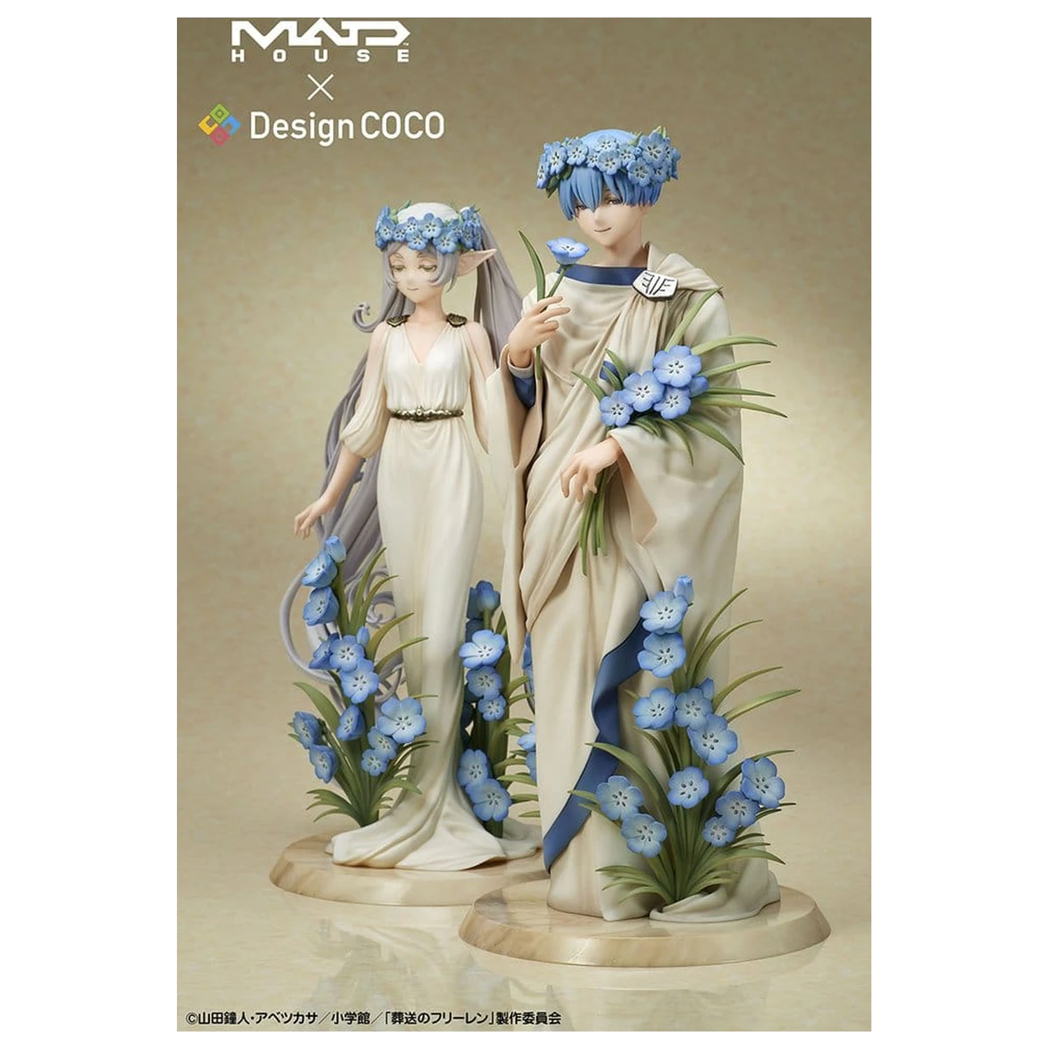 Frieren: Beyond Journey's End PVC figurky, balení 2 kusů – Frieren a Himmel ve stylu Art Nouveau fotografii produktu