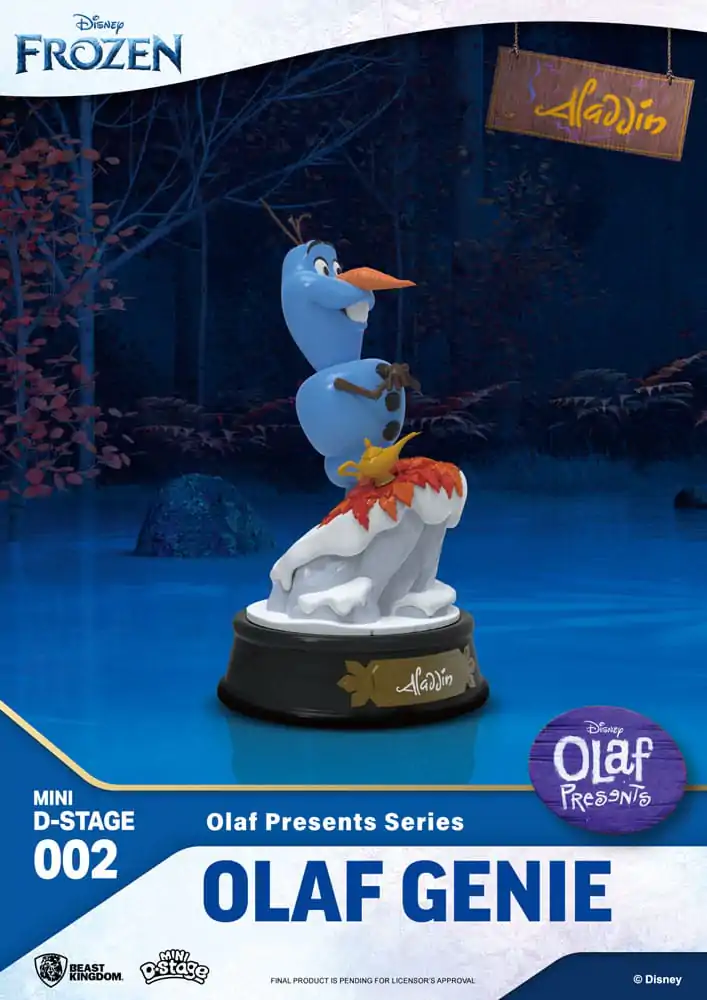 Mražená Mini Diorama Stage PVC Soška Olaf Presents Olaf Genie 12 cm fotografii produktu