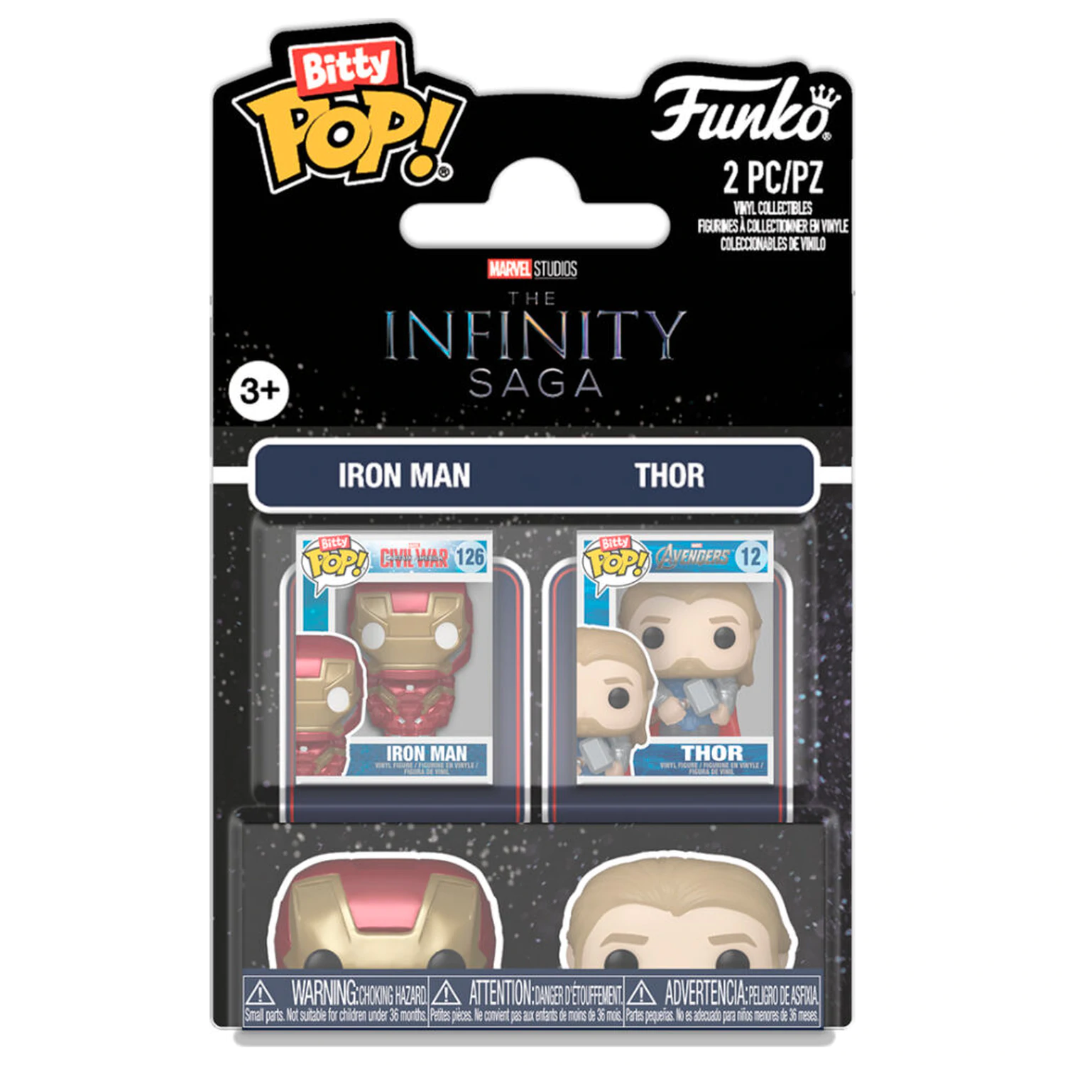 Funko Bitty POP balení 2 figurek Marvel Infinity Saga Iron Man & Thor fotografii produktu