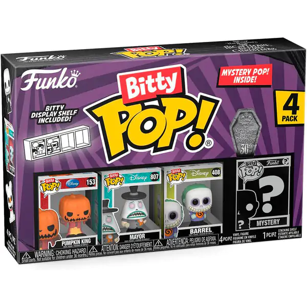 Bitty POP! Vinylová figurka 4-Pack Disney Nightmare Before Christmas Pumpkin King fotografii produktu