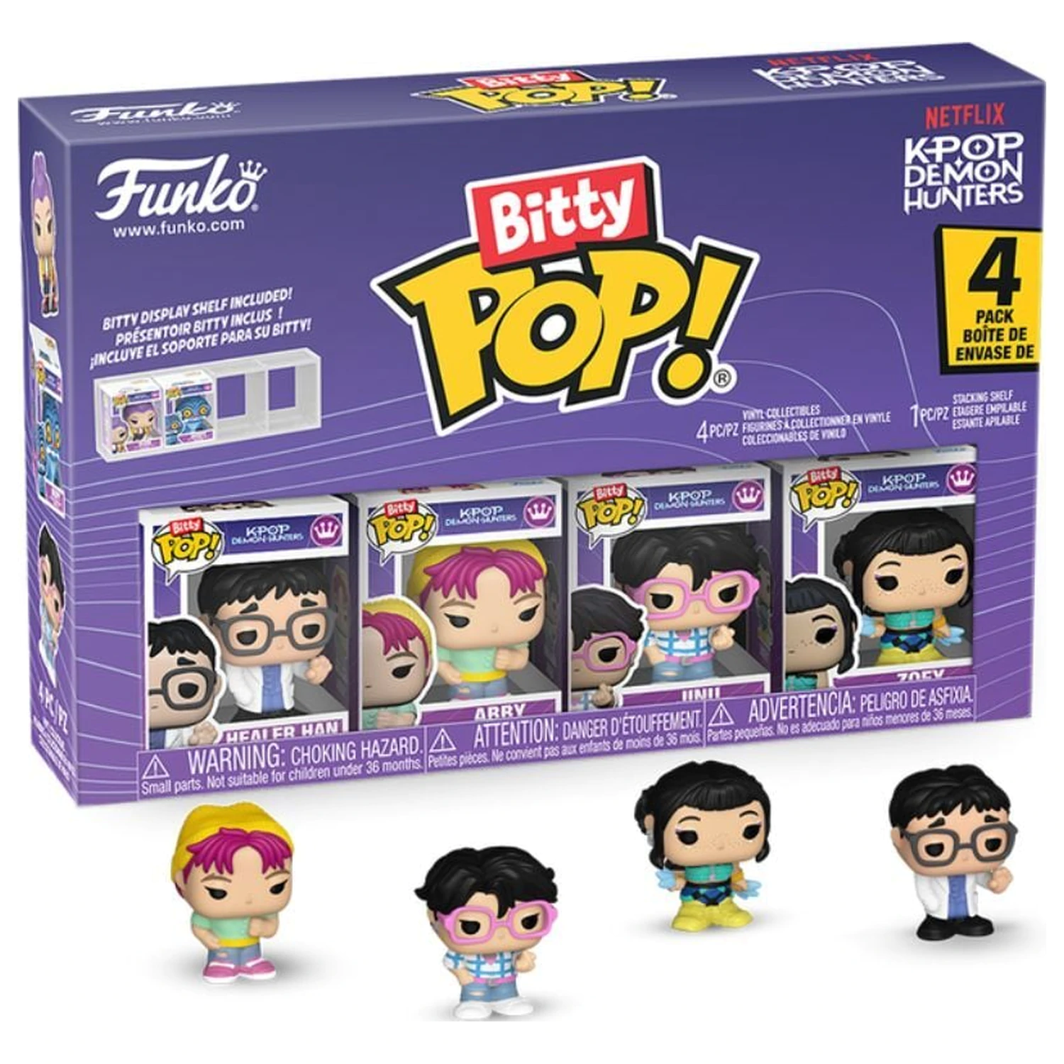Sada 4 figurek Funko Bitty POP KPop Demon Hunters fotografii produktu