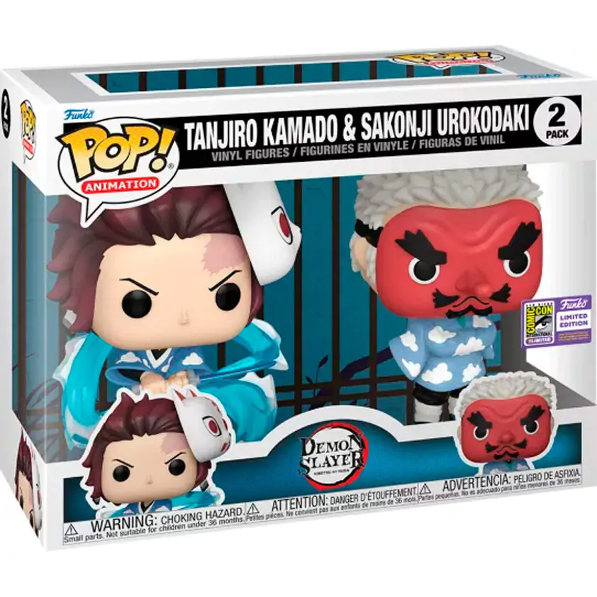 Funko POP balení 2 figurky Demon Slayer Kimetsu no Yaiba Tanjiro Kamado & Sakonji Urokodaki fotografii produktu