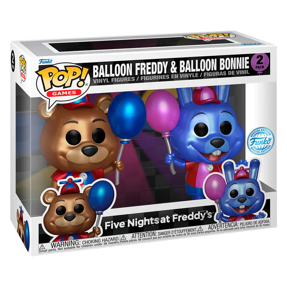 Funko POP balení 2 figurky Five Nights at Freddys Ballon Freddy & Balloon Bonnie Exclusive fotografii produktu