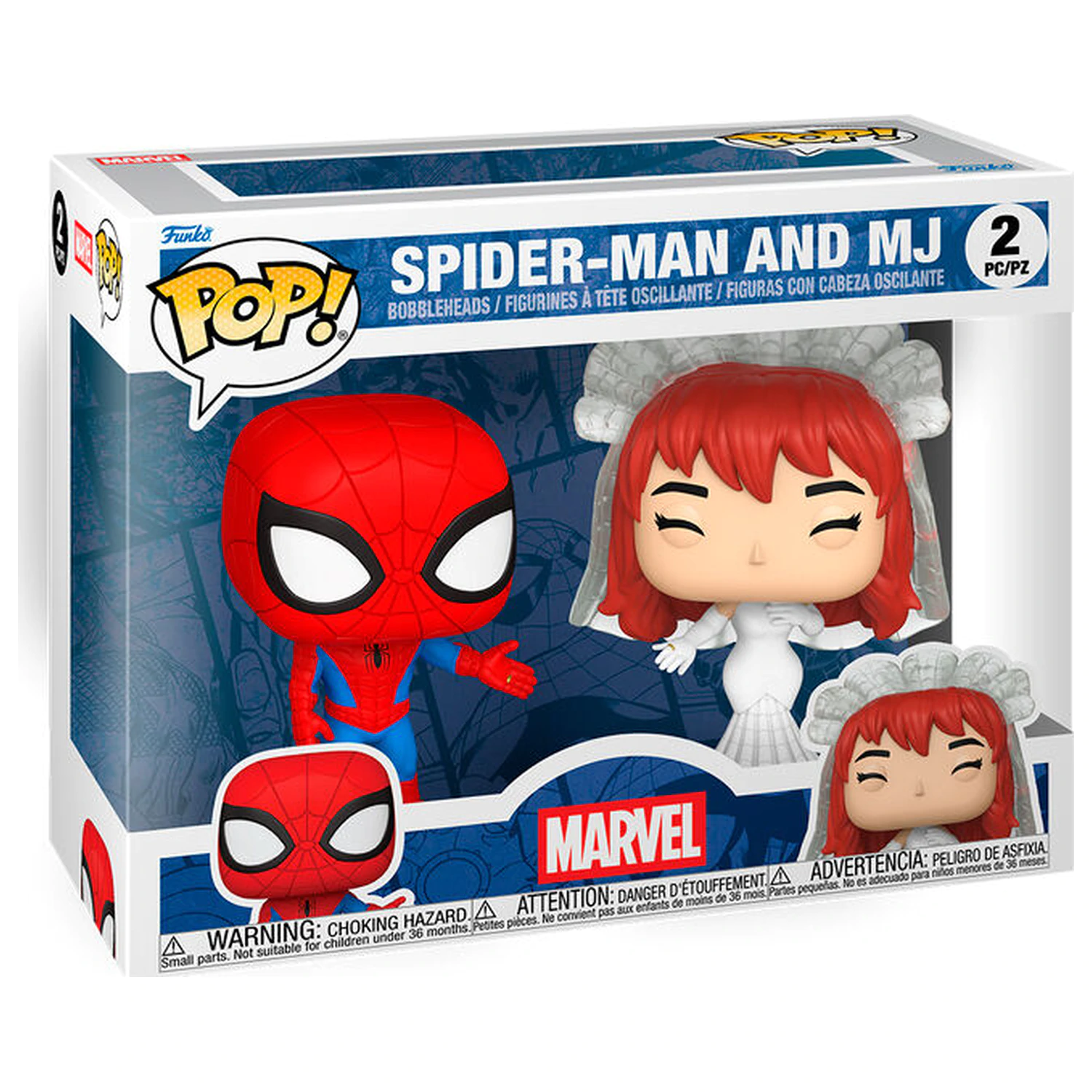 Funko POP balení 2 figurek Marvel Spider-Man a MJ fotografii produktu