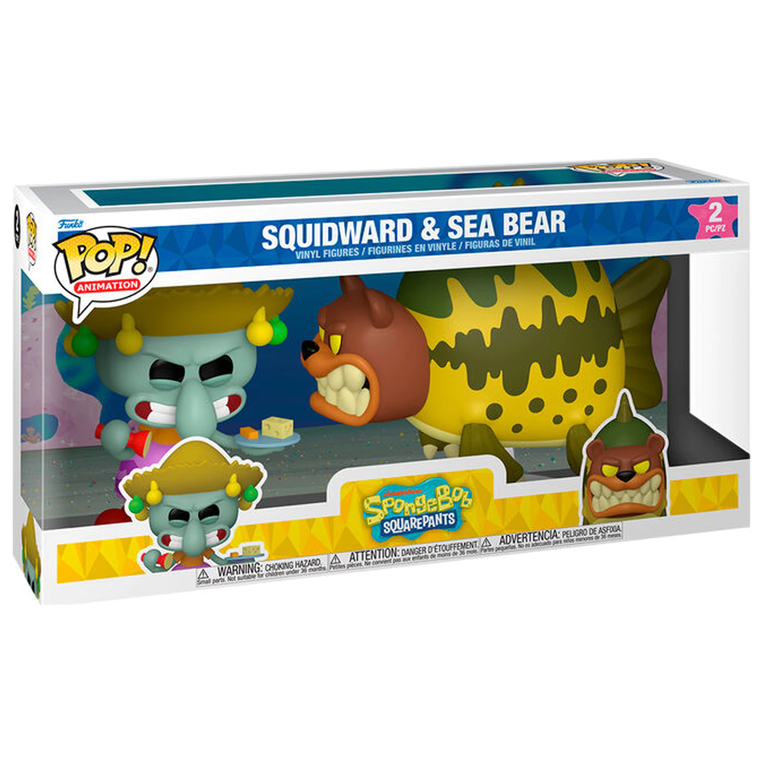 Funko POP Balení 2 figurek SpongeBob SquarePants Squidward & Sea Bear fotografii produktu