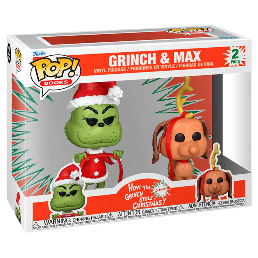 The Grinch(Anniversary) Funko POP! Knihy Vinylové Figurky 2-Balení Grinch s Maxem 9 cm fotografii produktu