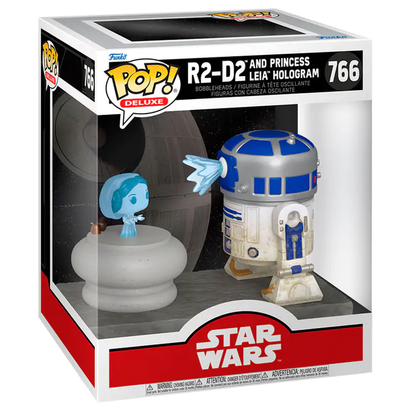 Funko POP figure Deluxe Star Wars R2-D2 and Princess Leia Hologram figurka fotografii produktu