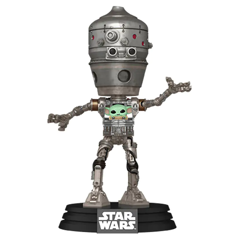 Star Wars: The Mandalorian Funko POP! Deluxe vinylová kývající figurka IG-12 s Grogu 17 cm fotografii produktu