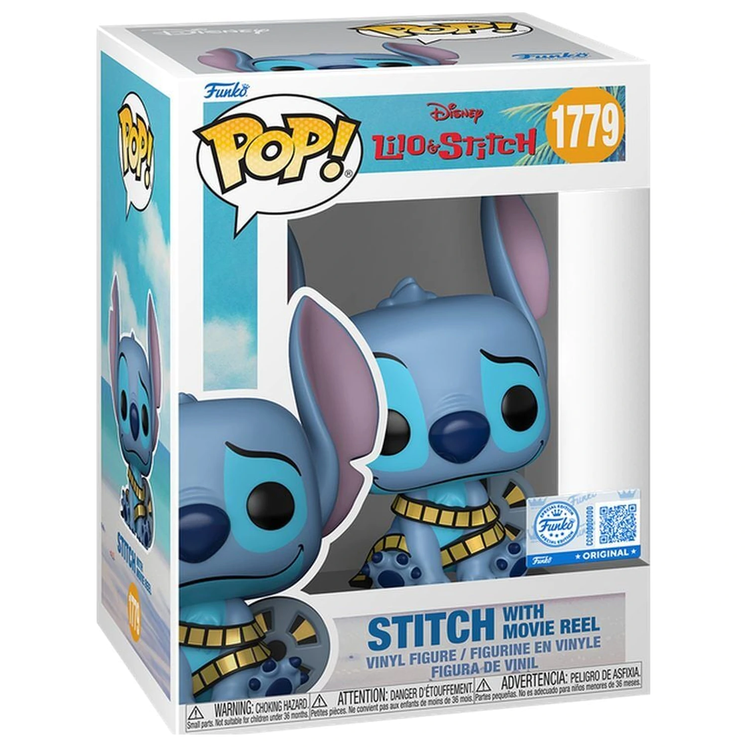 Funko POP figurka Disney Lilo & Stitch - Stitch with Movie Reel Exclusive fotografii produktu