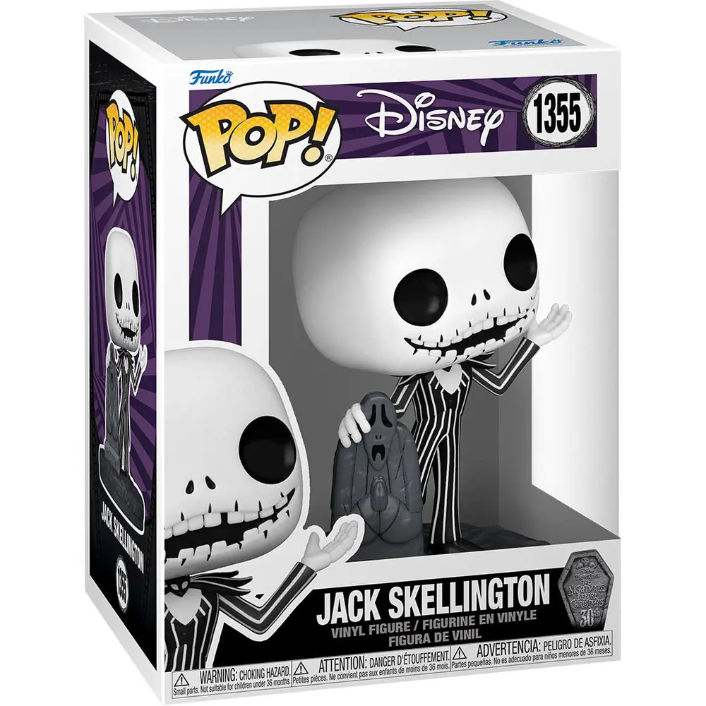 Nightmare before Christmas 30th POP! Disney vinylová figurka Jack s náhrobkem 9 cm fotografii produktu