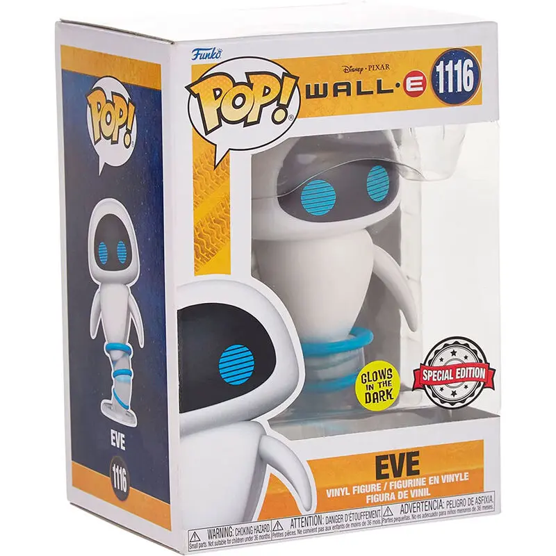 Wall-E POP! Disney Vinylová figurka Eve Létající (Svítící ve tmě) 9 cm fotografii produktu