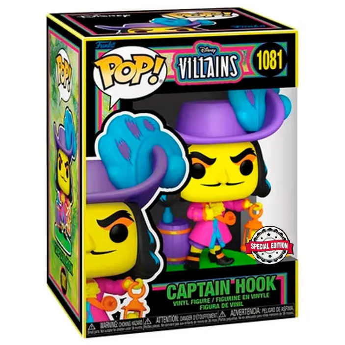 Disney Villains POP! Vinylová figurka Hook (Blacklight) 9 cm fotografii produktu