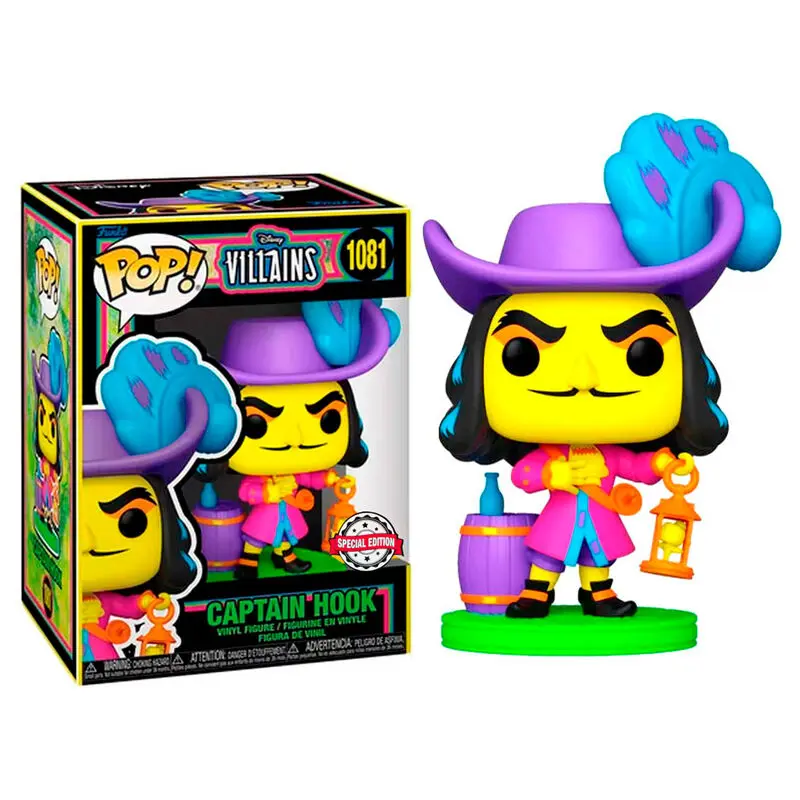 Disney Villains POP! Vinylová figurka Hook (Blacklight) 9 cm fotografii produktu