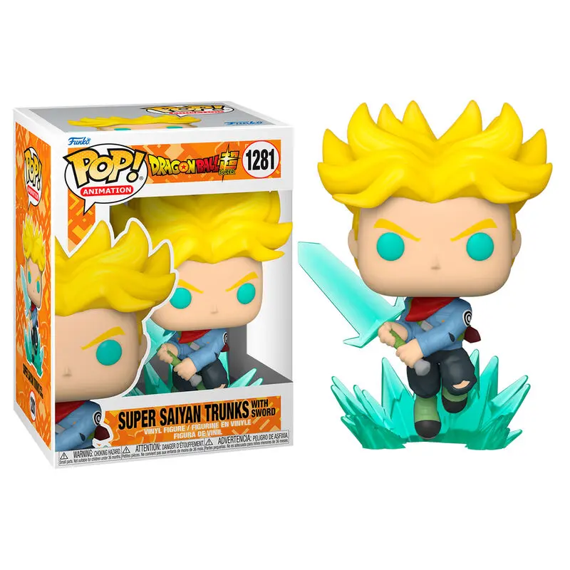 Dragon Ball Super POP! Animation vinylová figurka SS Trunks s mečem 9 cm fotografii produktu