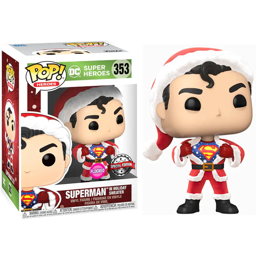 Funko POP figurka a tričko box Back DC Comics Superman Exclusive Flocked fotografii produktu