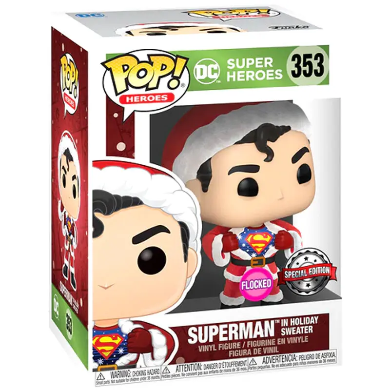 Funko POP figurka a tričko box Back DC Comics Superman Exclusive Flocked fotografii produktu