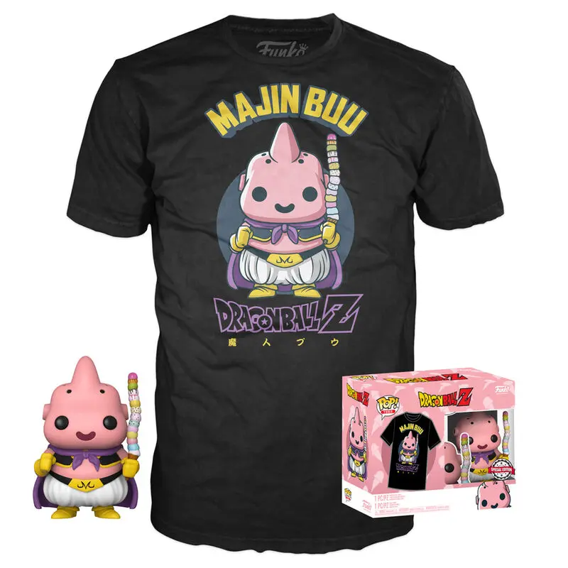 Funko POP! figurka a tričko box Dragon Ball Z Majin Buu Exkluzív fotografii produktu