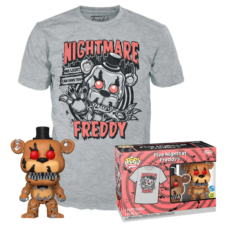 Sada figurek POP & Tričko Five Nights at Freddy Nightmare Freddy Exclusive fotografii produktu