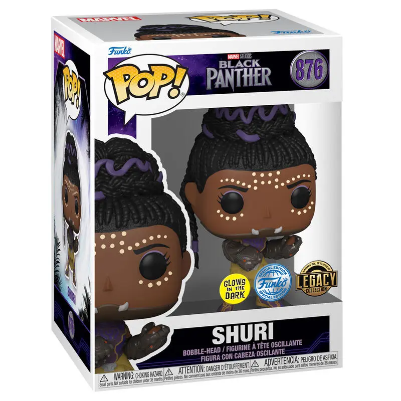 Funko POP! figurka a tričko box Marvel Black Panther Shury Exkluzív fotografii produktu