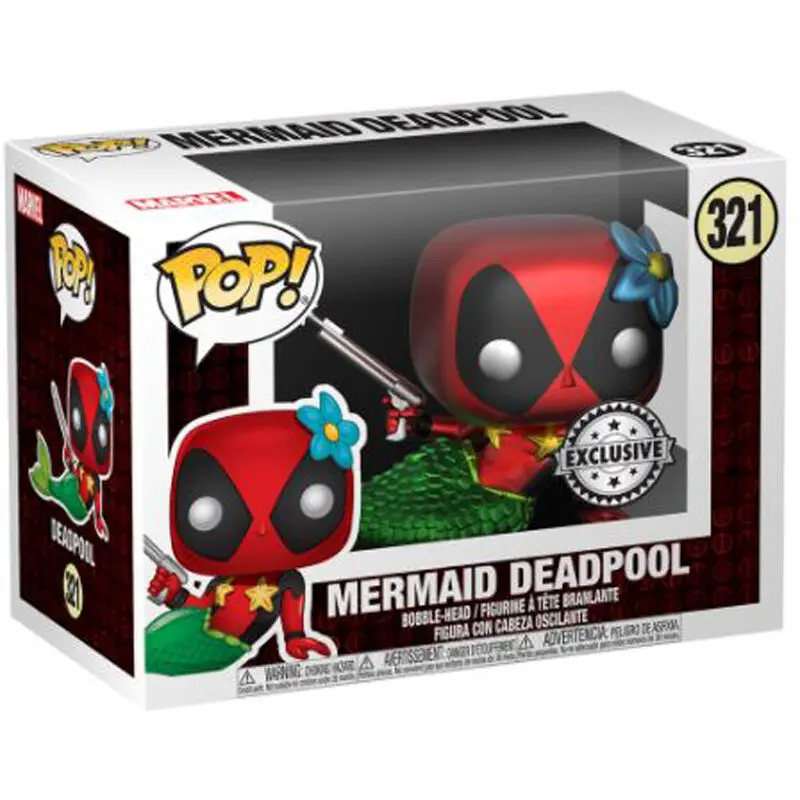 Funko POP! figurka a tričko box Marvel Deadpool Mermaid Exkluzív fotografii produktu