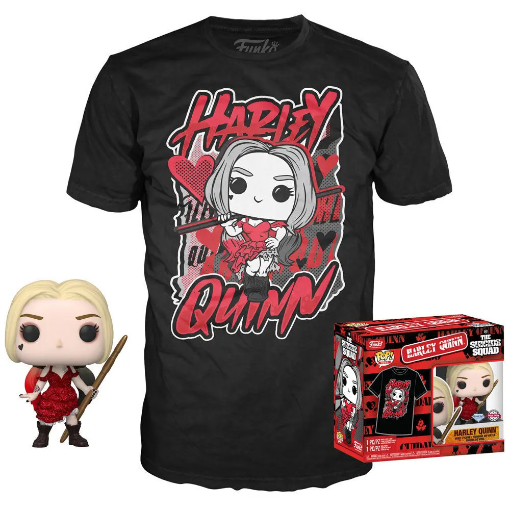 Funko POP! figurka & tričko box Suicide Squad 2 Harley Quinn fotografii produktu